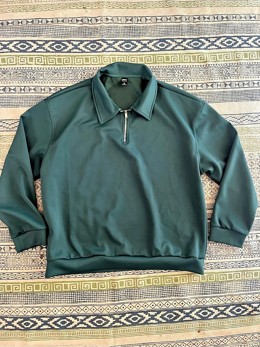 Dazy Green Quarter-Zip Jacket Size XL